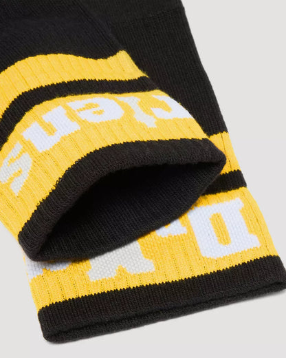 Dr. Martens Athletic Logo Organic Cotton Blend Socks Black & Yellow