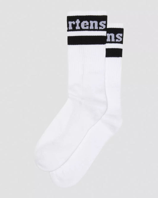 Dr. Martens Athletic Logo Organic Cotton Blend Socks White & Black