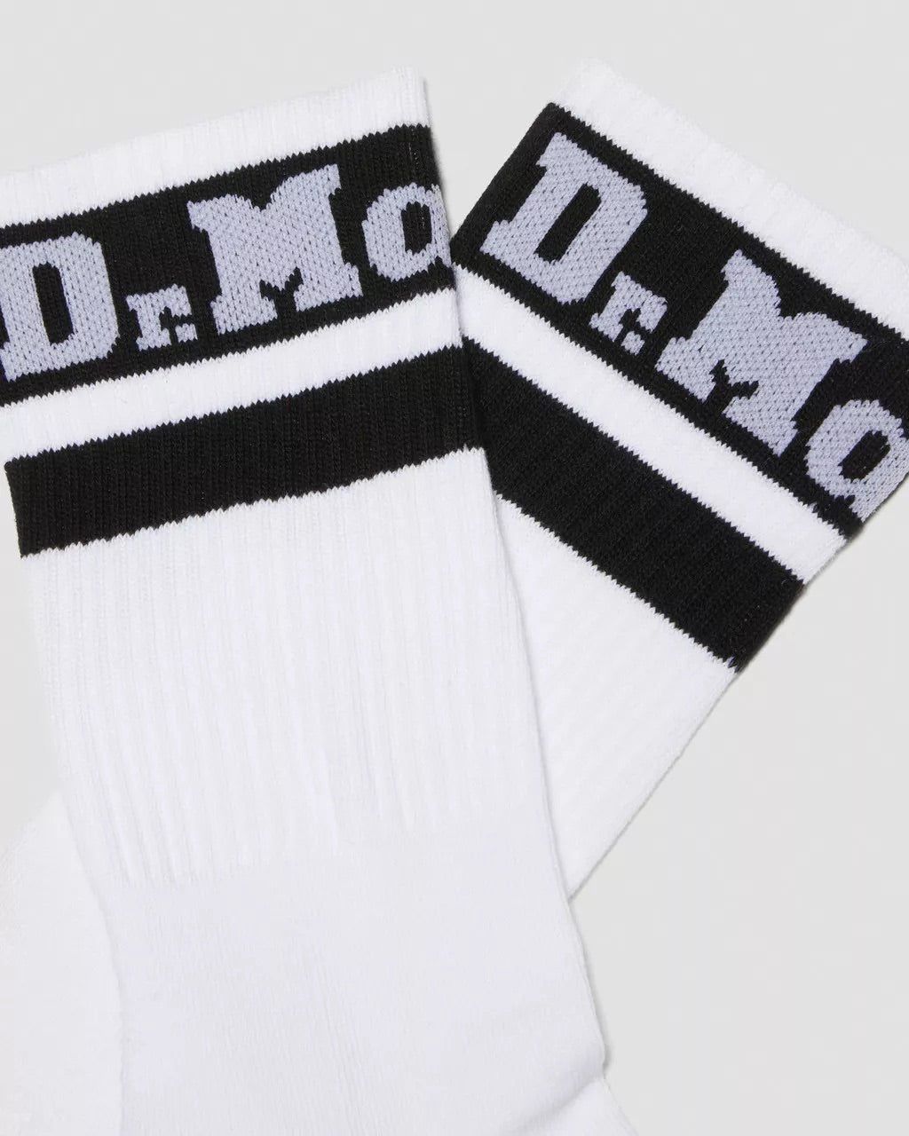 Dr. Martens Athletic Logo Organic Cotton Blend Socks White & Black