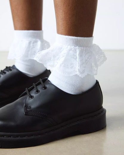 Frill Organic Cotton Socks White