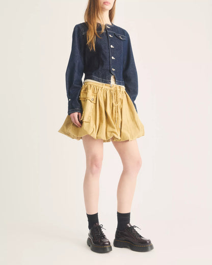 Dr.  Martens Buzz 5 Eye Croc Embossed Leather Shoes