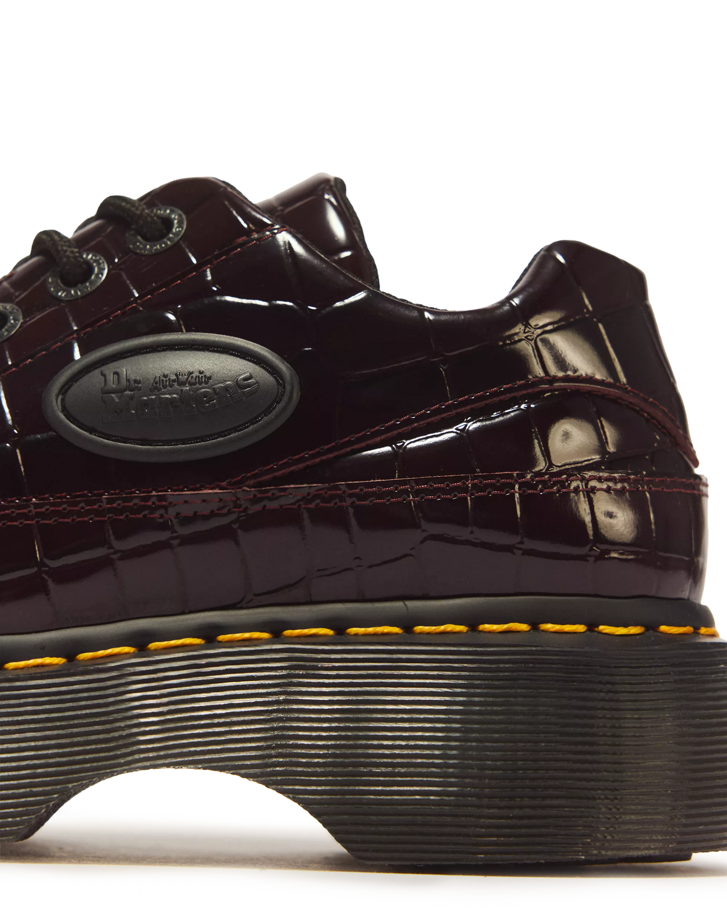 Dr.  Martens Buzz 5 Eye Croc Embossed Leather Shoes