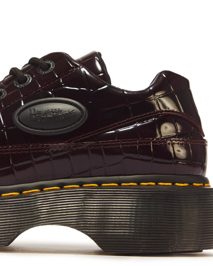 Dr.  Martens Buzz 5 Eye Croc Embossed Leather Shoes