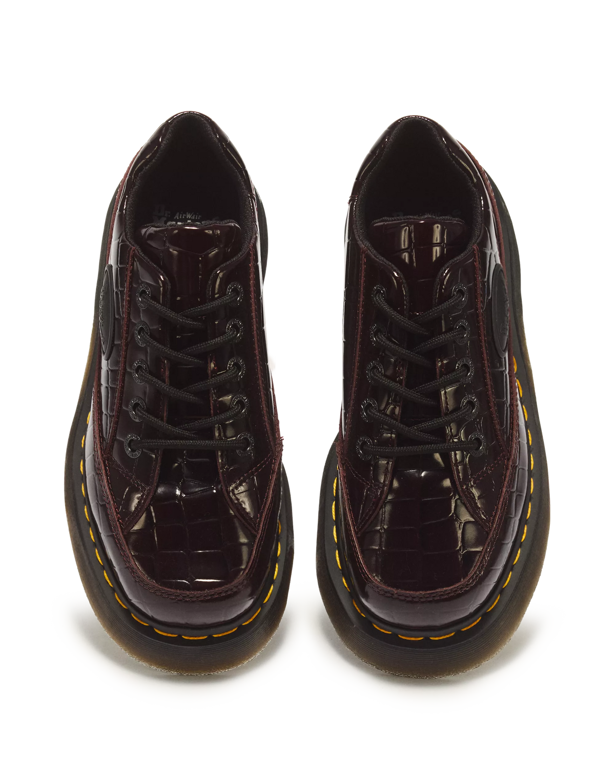 Dr.  Martens Buzz 5 Eye Croc Embossed Leather Shoes