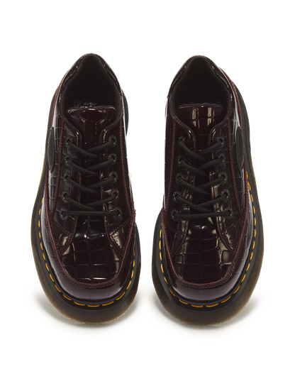 Dr.  Martens Buzz 5 Eye Croc Embossed Leather Shoes