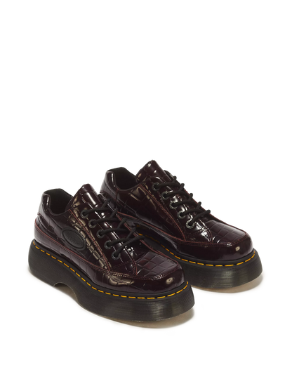 Dr.  Martens Buzz 5 Eye Croc Embossed Leather Shoes