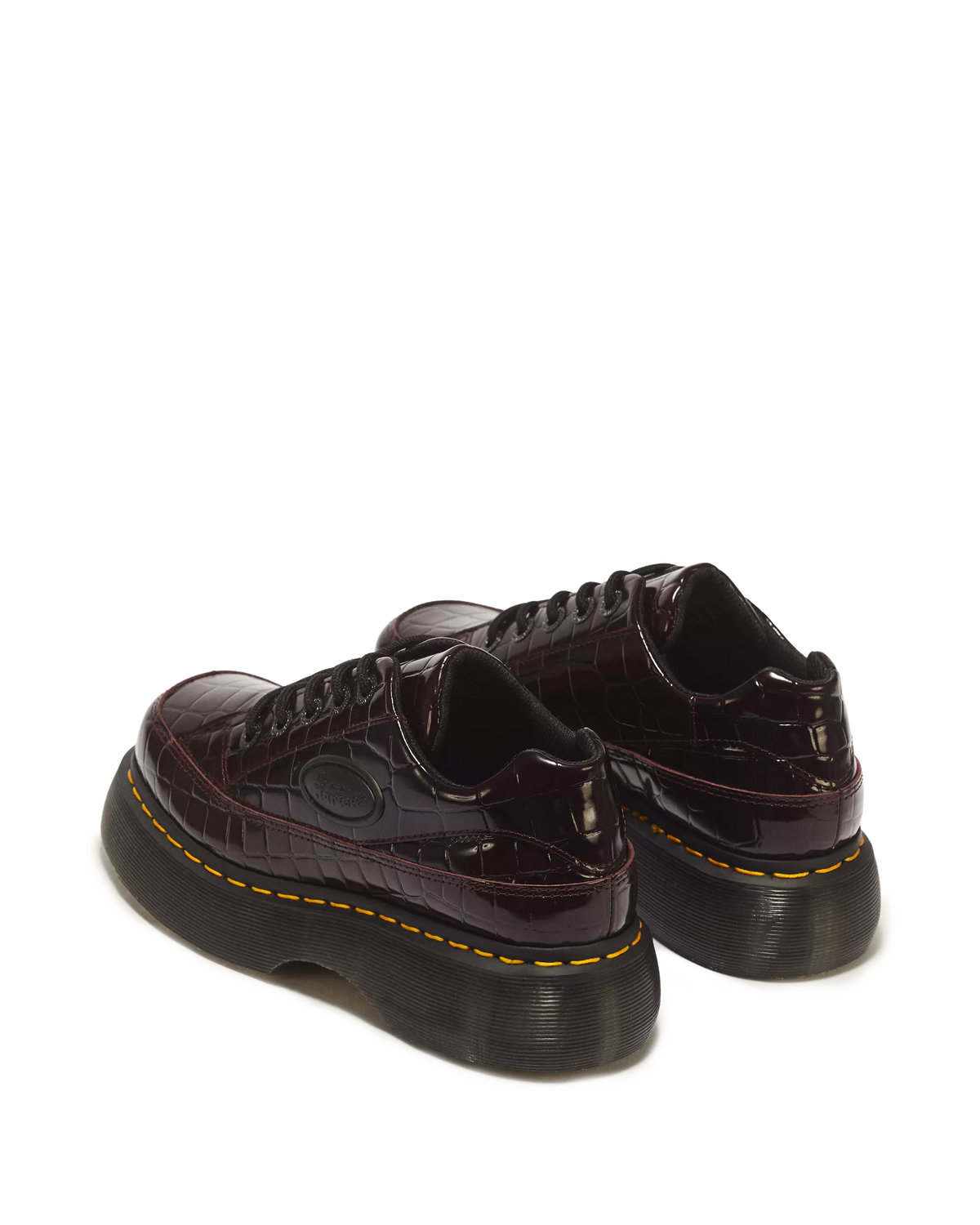 Dr.  Martens Buzz 5 Eye Croc Embossed Leather Shoes