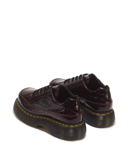 Dr.  Martens Buzz 5 Eye Croc Embossed Leather Shoes