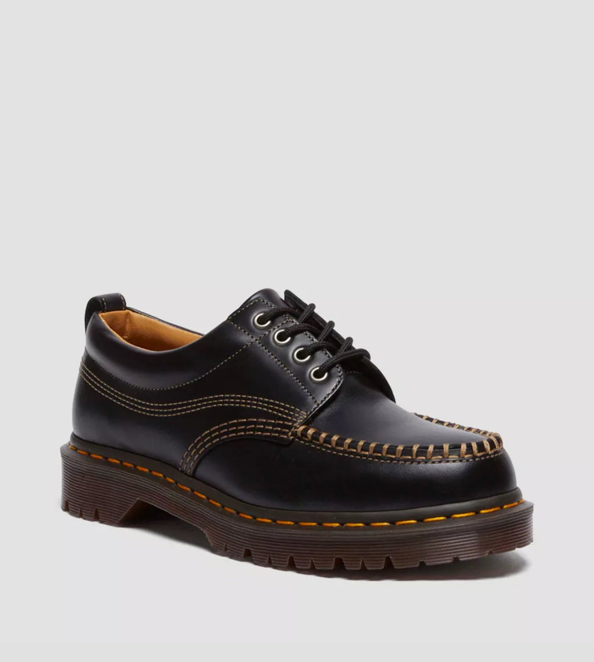 Dr. Martens Lowell Black Analine Moc Toe Shoe