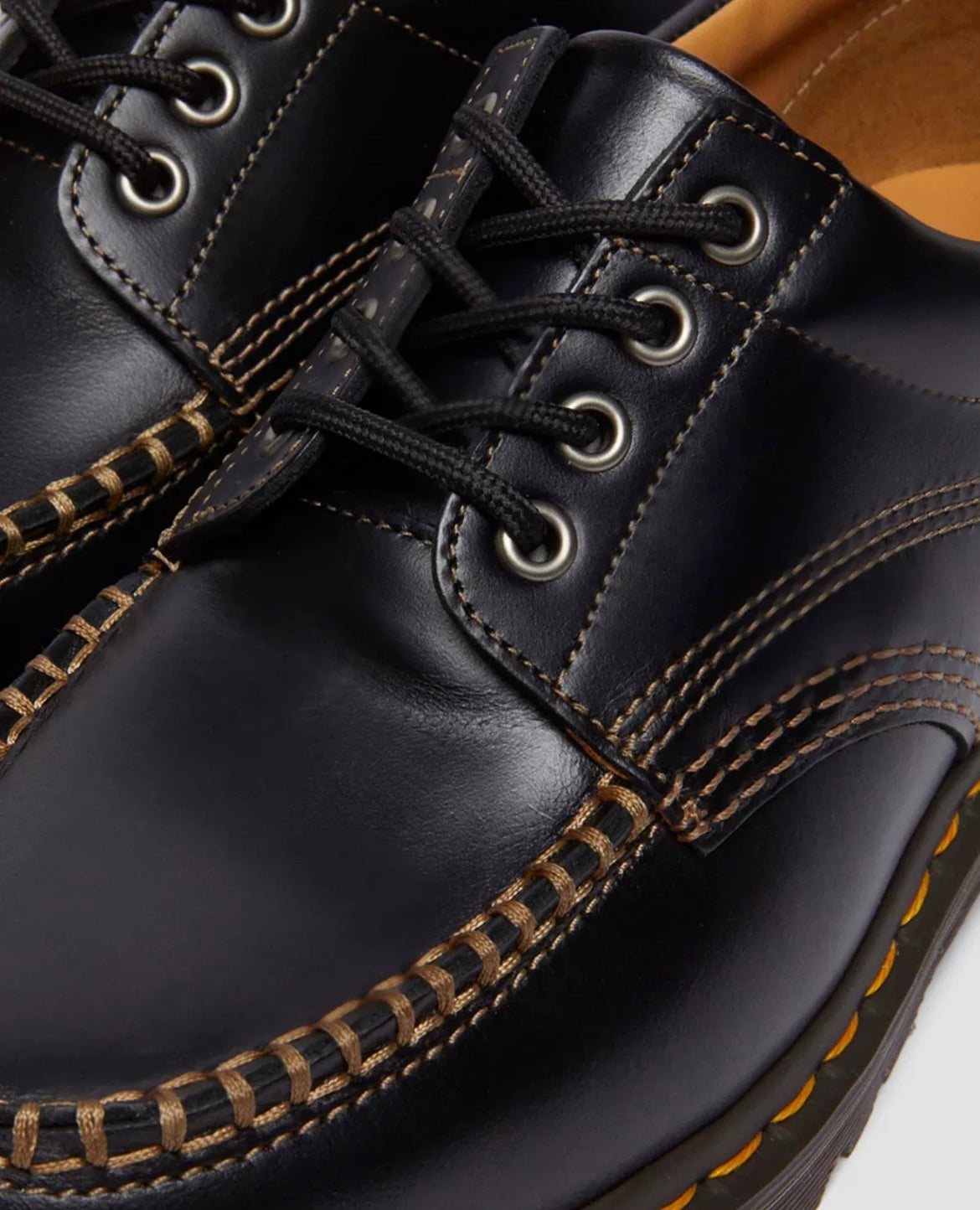 Dr. Martens Lowell Black Analine Moc Toe Shoe