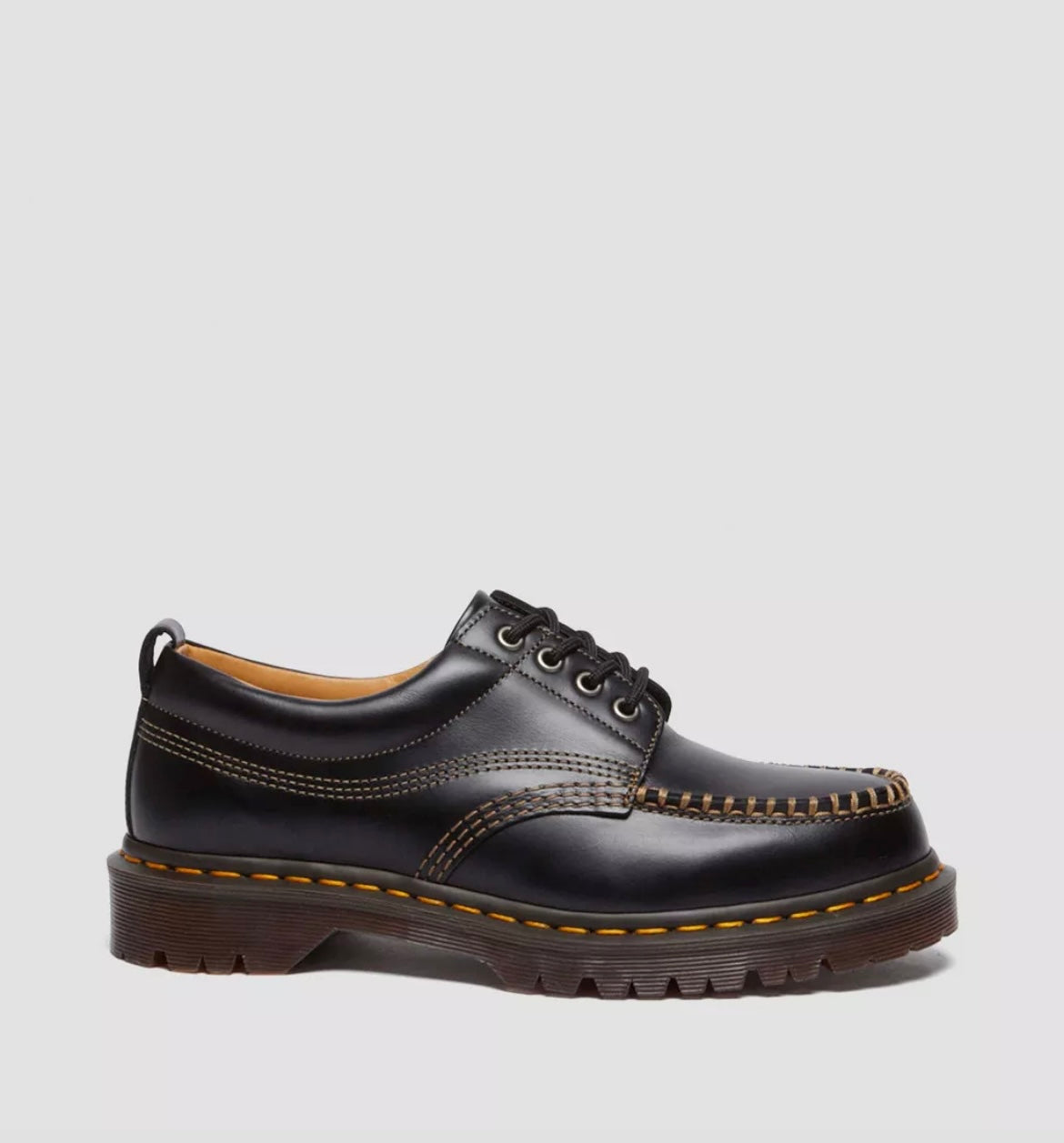 Dr. Martens Lowell Black Analine Moc Toe Shoe