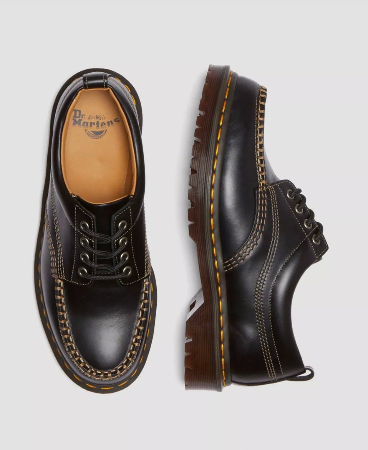 Dr. Martens Lowell Black Analine Moc Toe Shoe