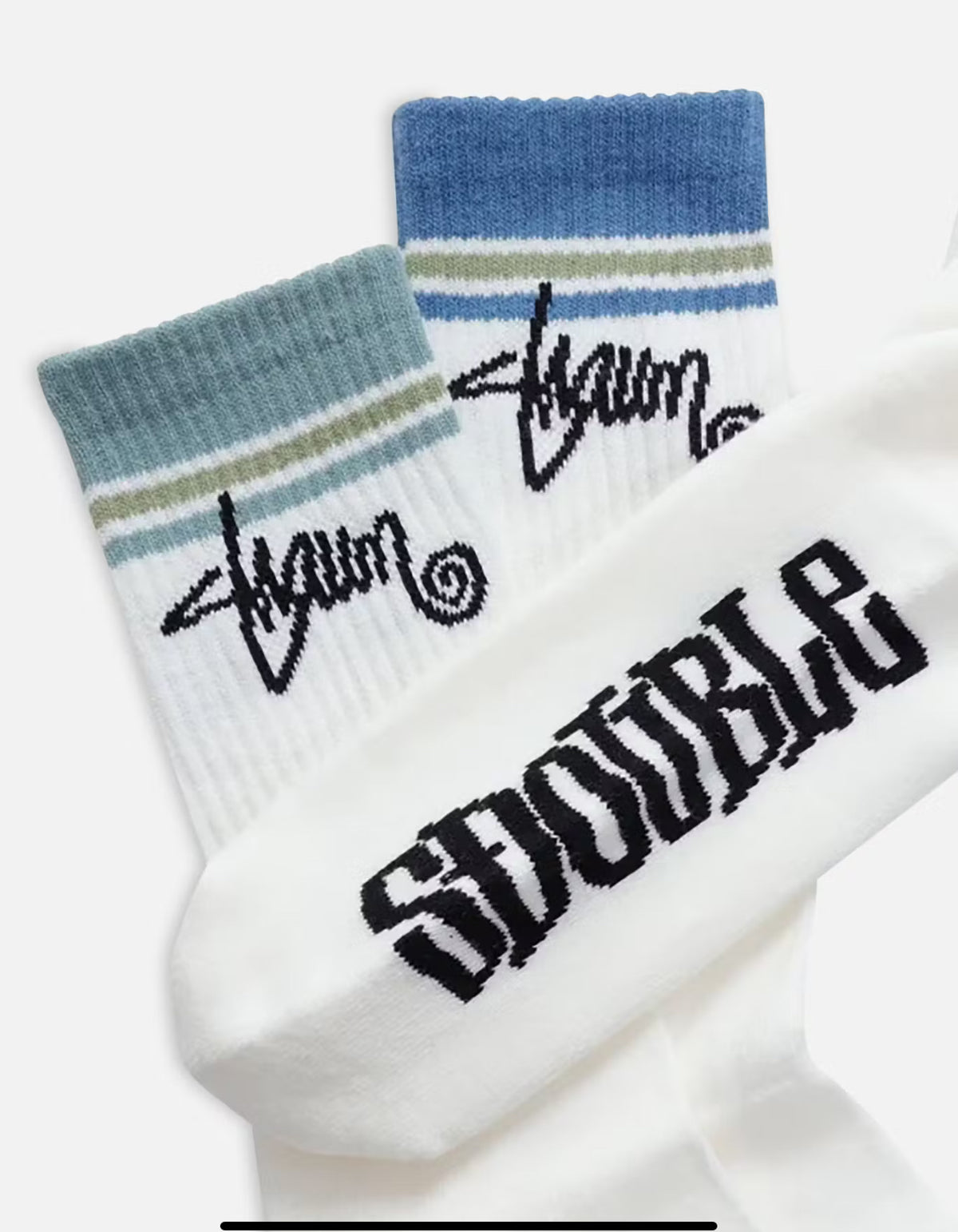 Double Stack Socks S Double White Socks 3 Pack – Good as Gold Store