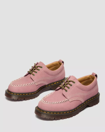 Dr. Martens Lowell Nubuck Moc Toe Shoe in Dusty Rose