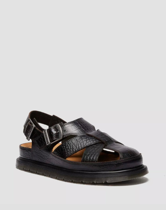 Dr. Martens Fisherman Crocodile Analine Sandals