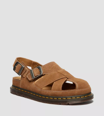 Dr. Martens Archive Fisherman Suede Sandals Natural Tan