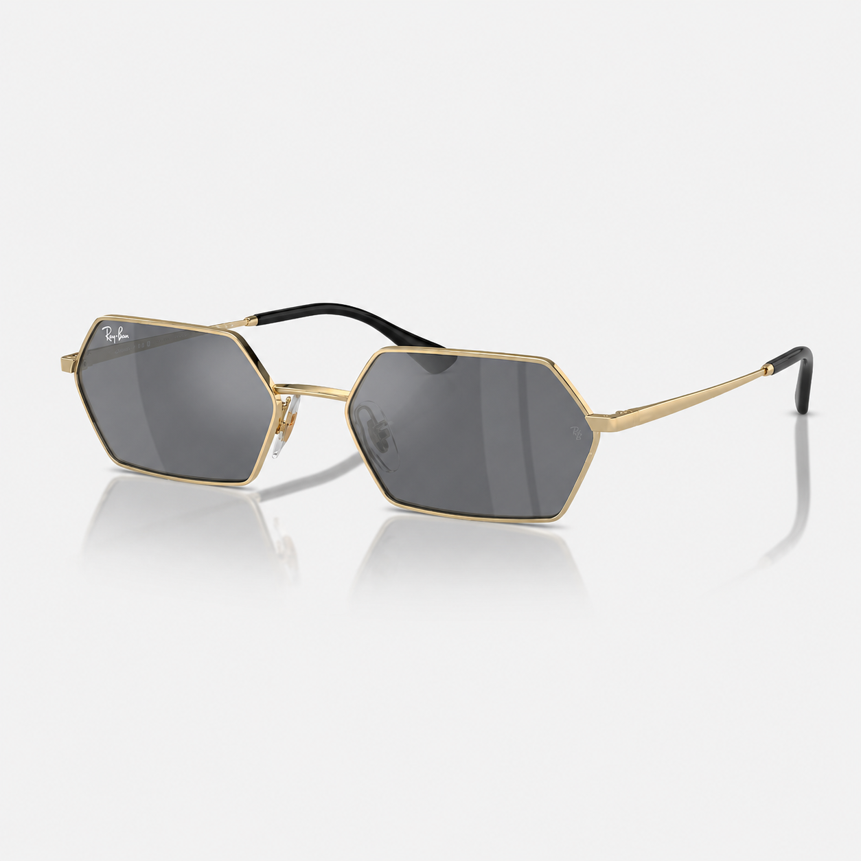 Ray-Ban Yevi Bio-Based Sunglasses - Polished Light Gold/Dark Grey
