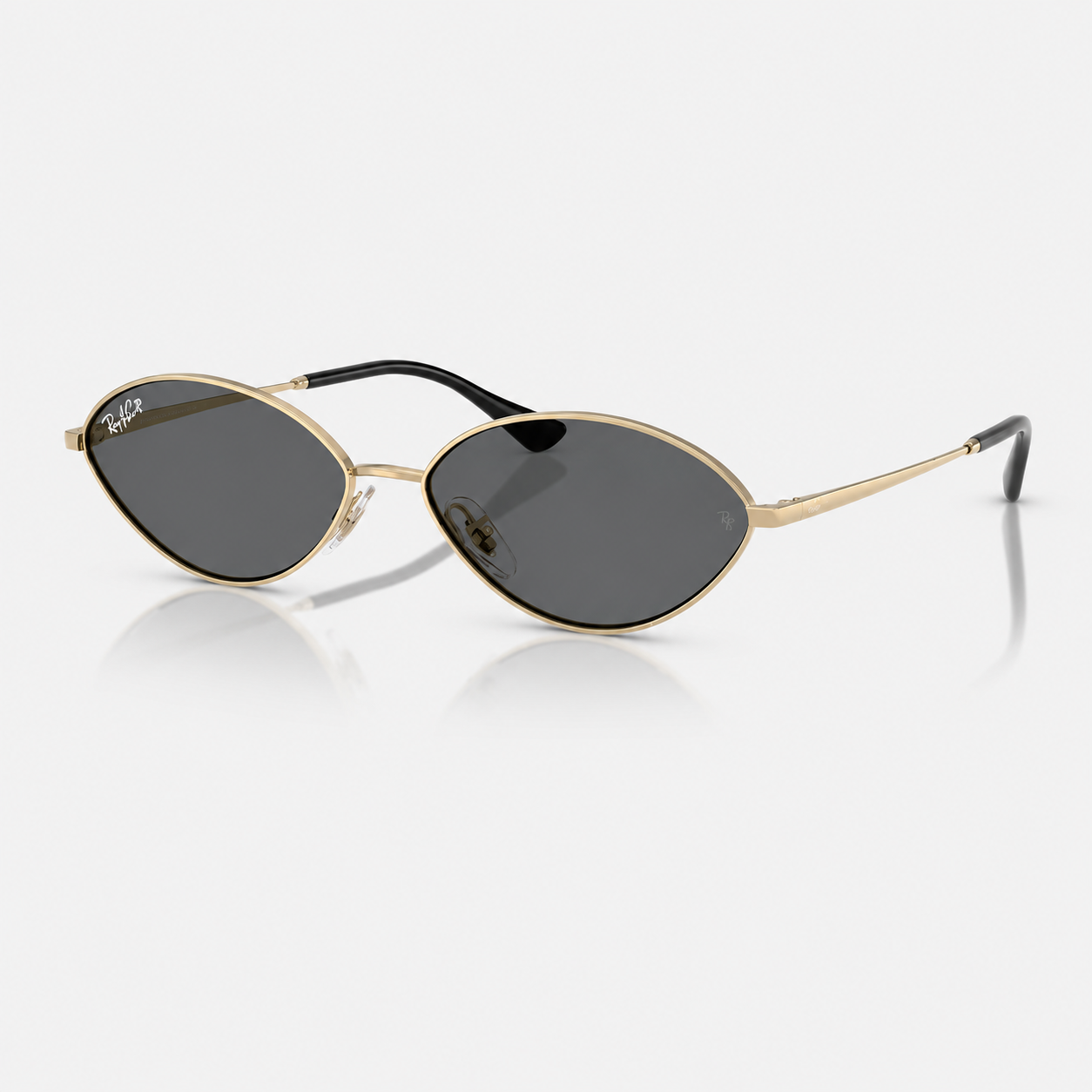 Ray-Ban Kai Bio-Based Sunglasses - Polished Pale Gold/Dark Grey Polarised