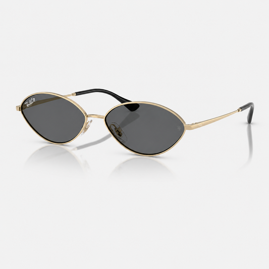 Ray-Ban Kai Bio-Based Sunglasses - Polished Pale Gold/Dark Grey Polarised