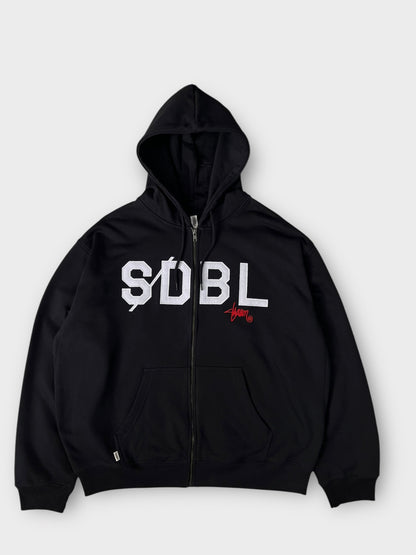 S Double Zip Through Hoodie