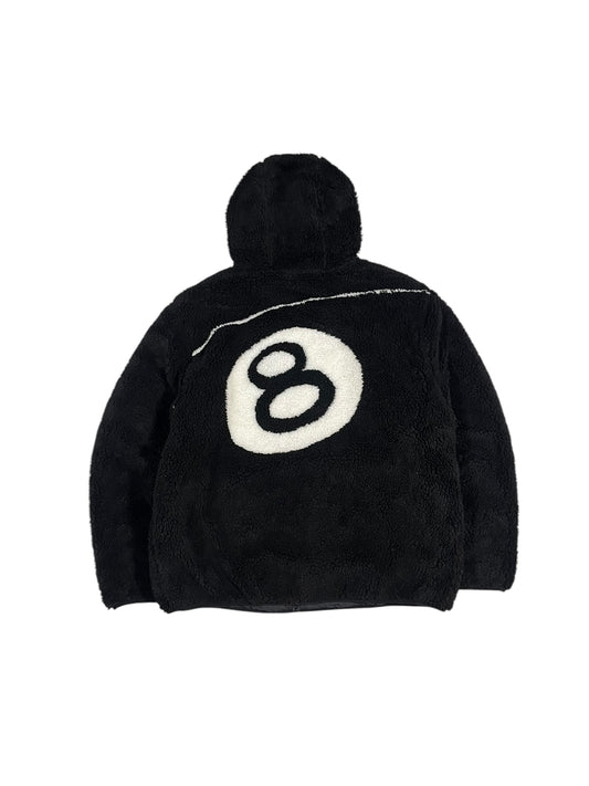 Stüssy Reversible Sherpa 8 Ball Jacket Black