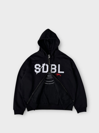S Double Zip Through Hoodie
