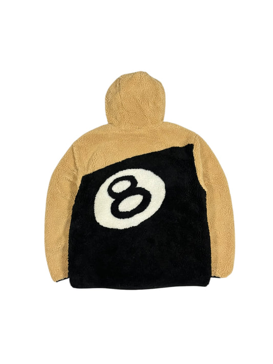 Stüssy Reversible Sherpa 8 Ball Jacket Tan