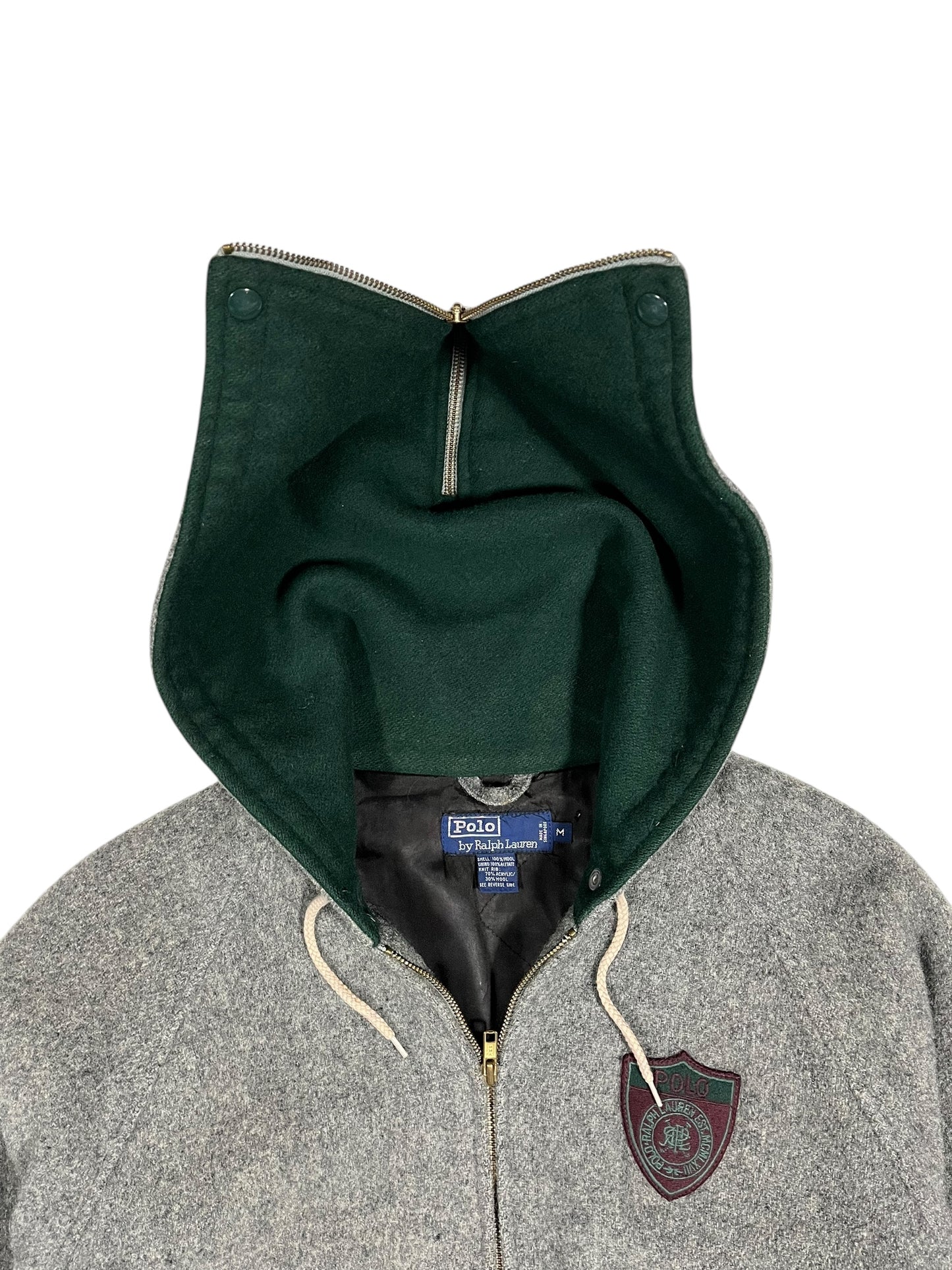 Ralph Lauren Wool Hooded Bomber Jacket (Medium)