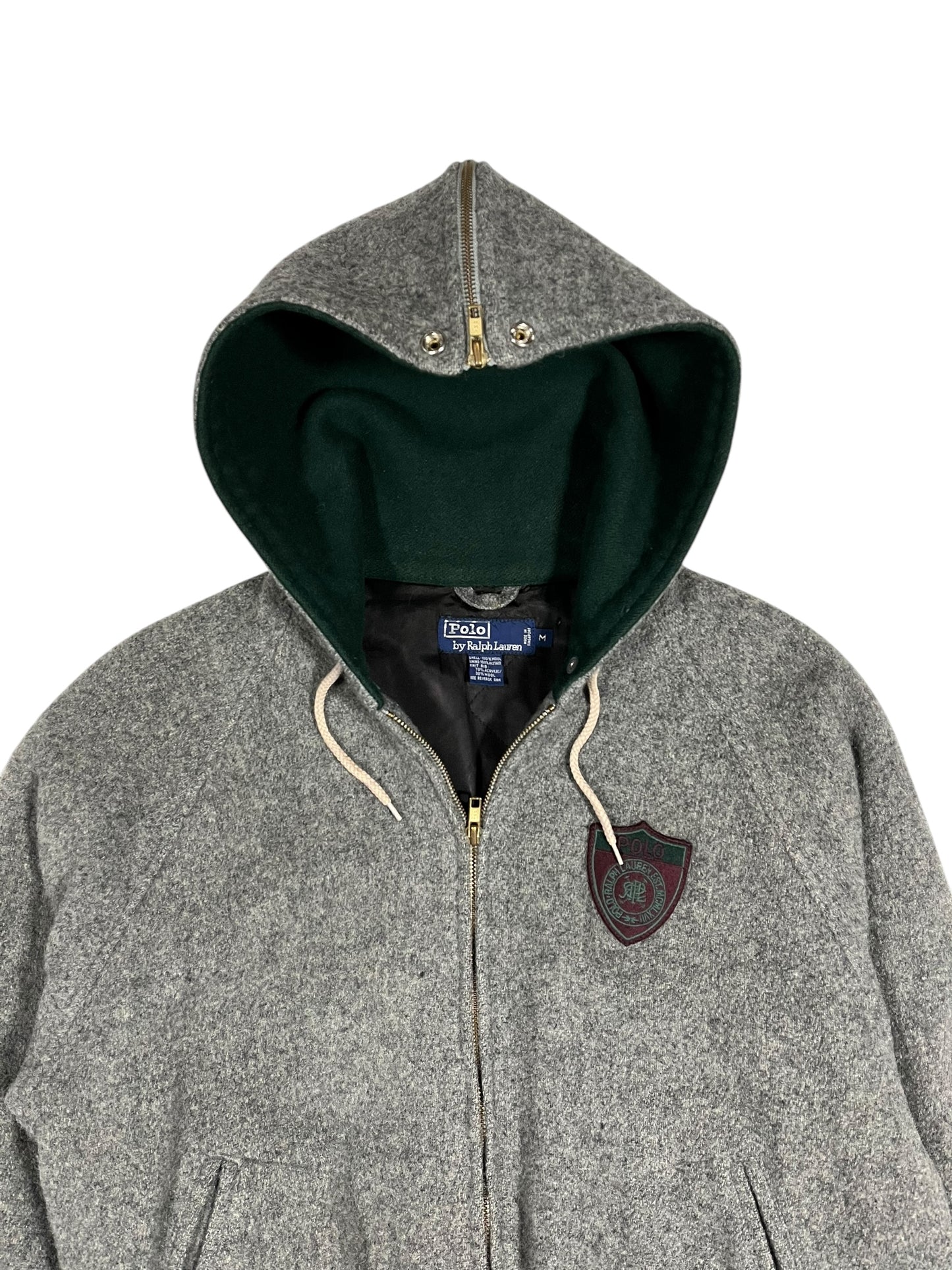 Ralph Lauren Wool Hooded Bomber Jacket (Medium)