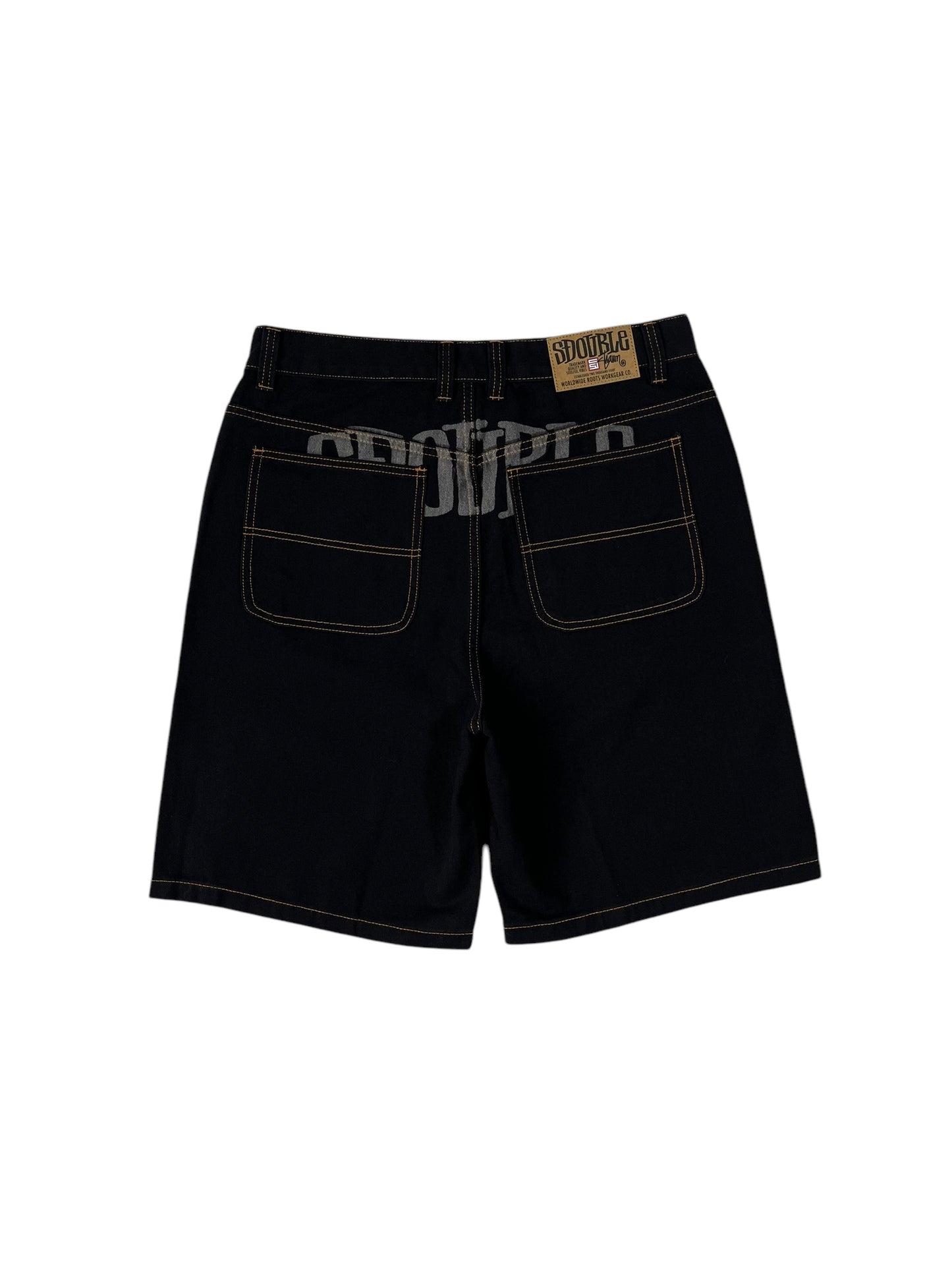S Double Print Denim Shorts