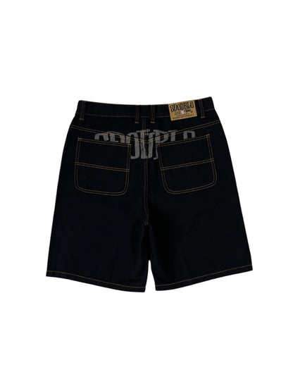 S Double Print Denim Shorts