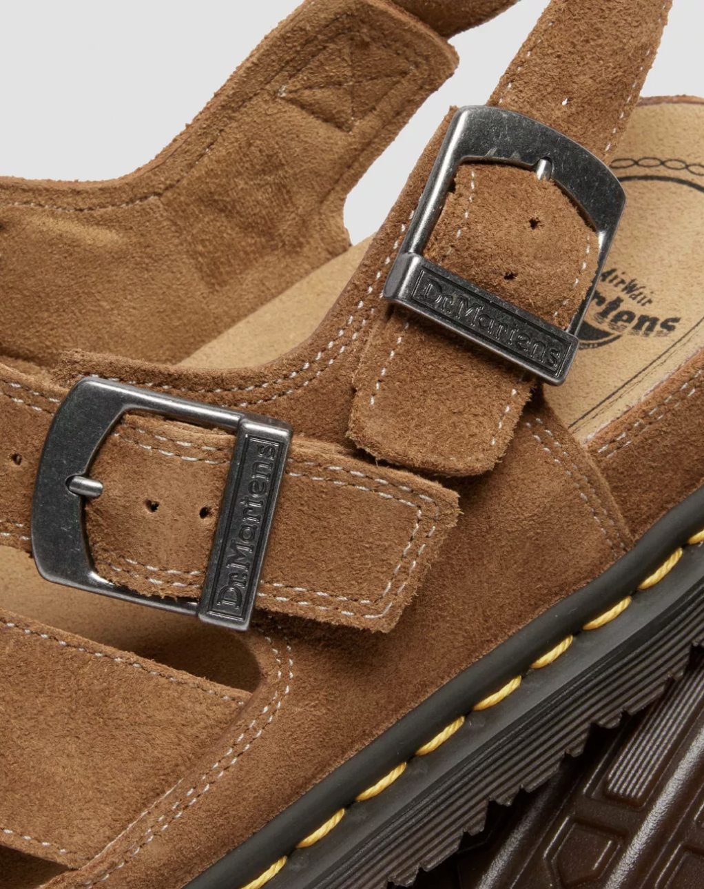 Dr. Martens Archive Fisherman Suede Sandals Natural Tan