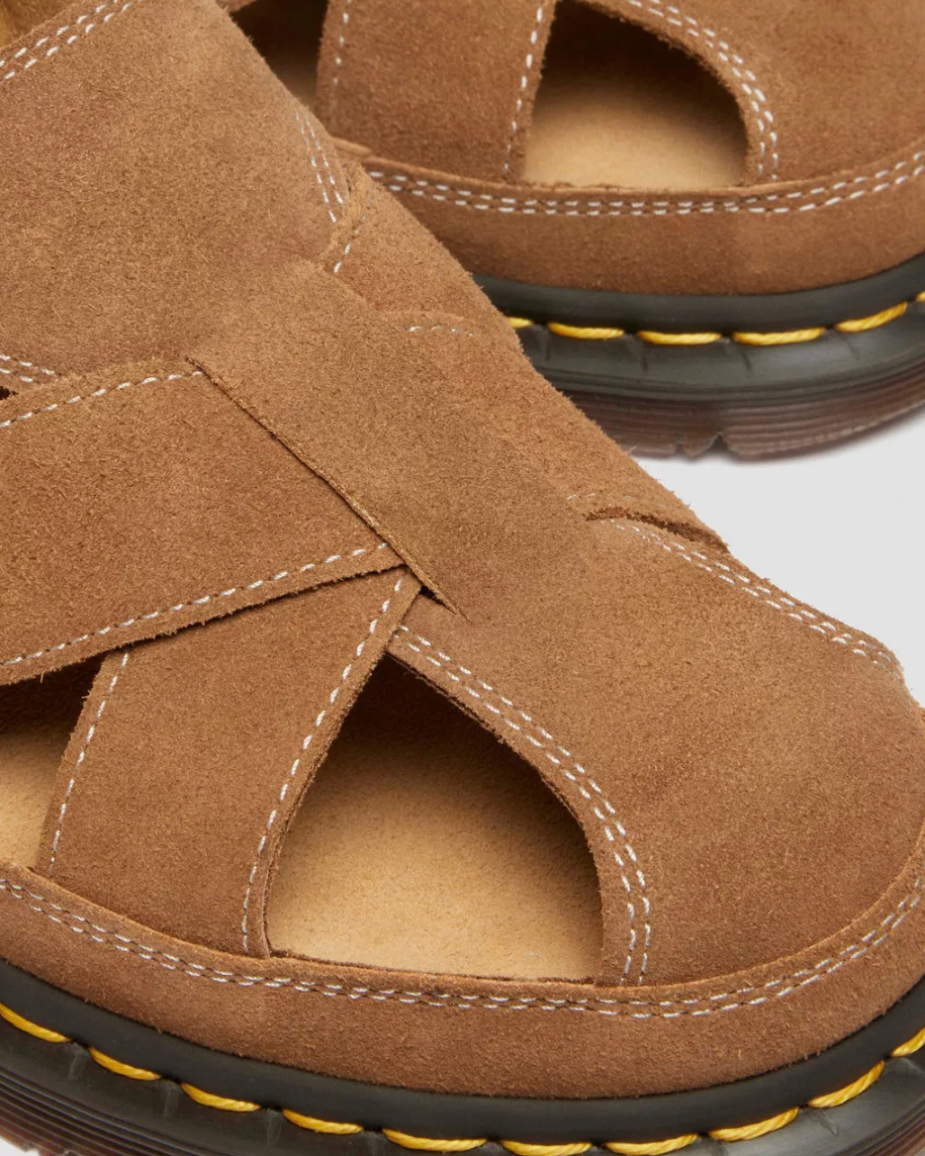 Dr. Martens Archive Fisherman Suede Sandals Natural Tan