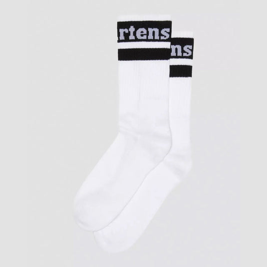 Dr. Martens Athletic Logo Organic Cotton Blend Socks White & Black