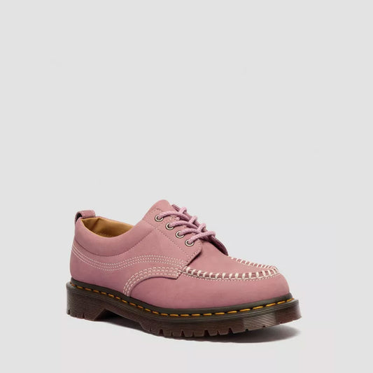 Dr. Martens Lowell Nubuck Moc Toe Shoe in Dusty Rose