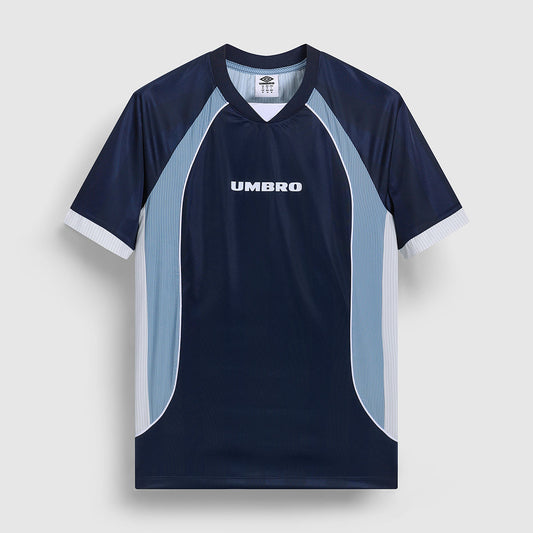 Umbro Panelled Raglan Shirt - Baritone Blue/Brilliant White/Blue Fog